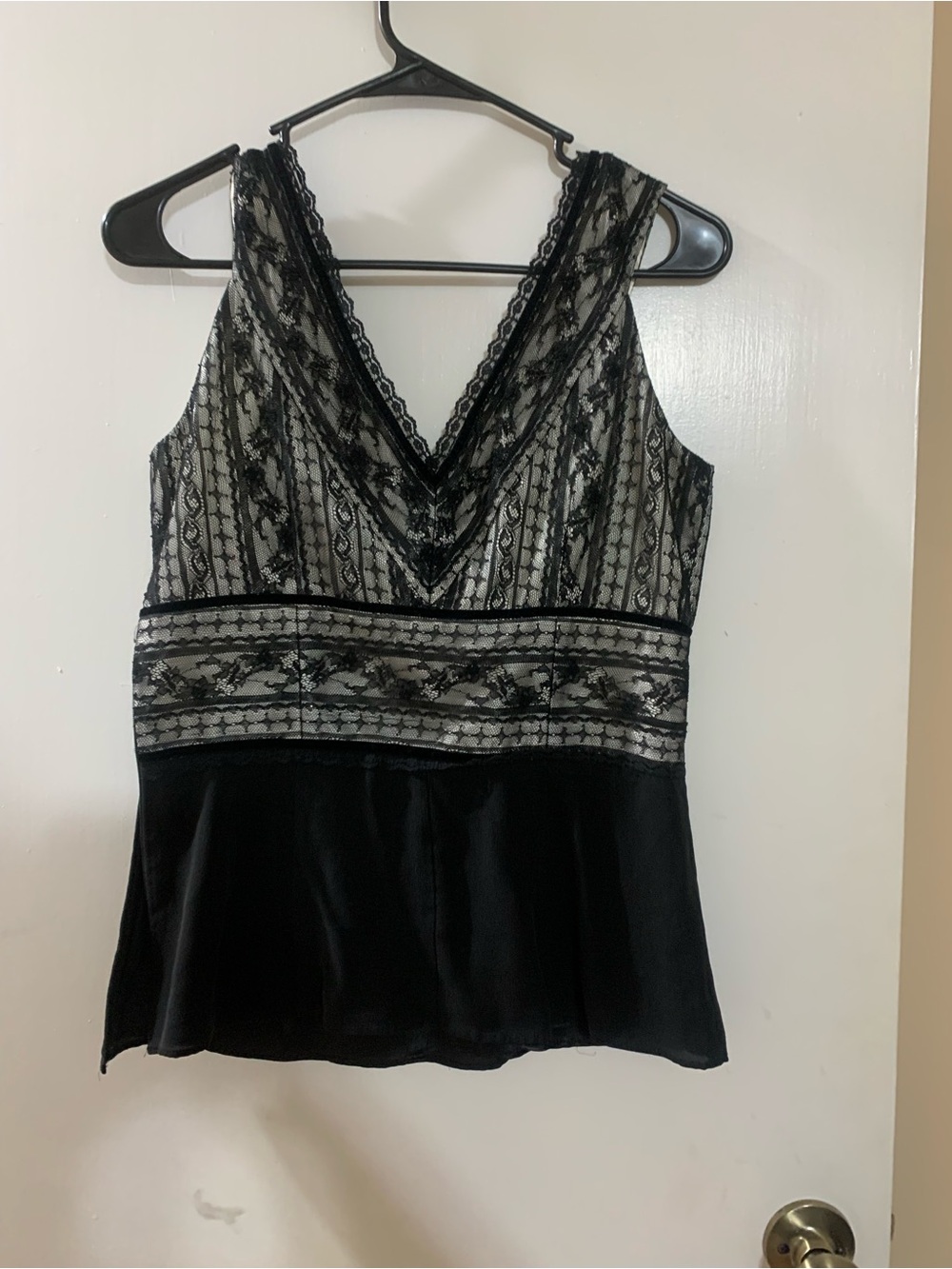 Ann Taylor Black Lace V-Neck Camisole